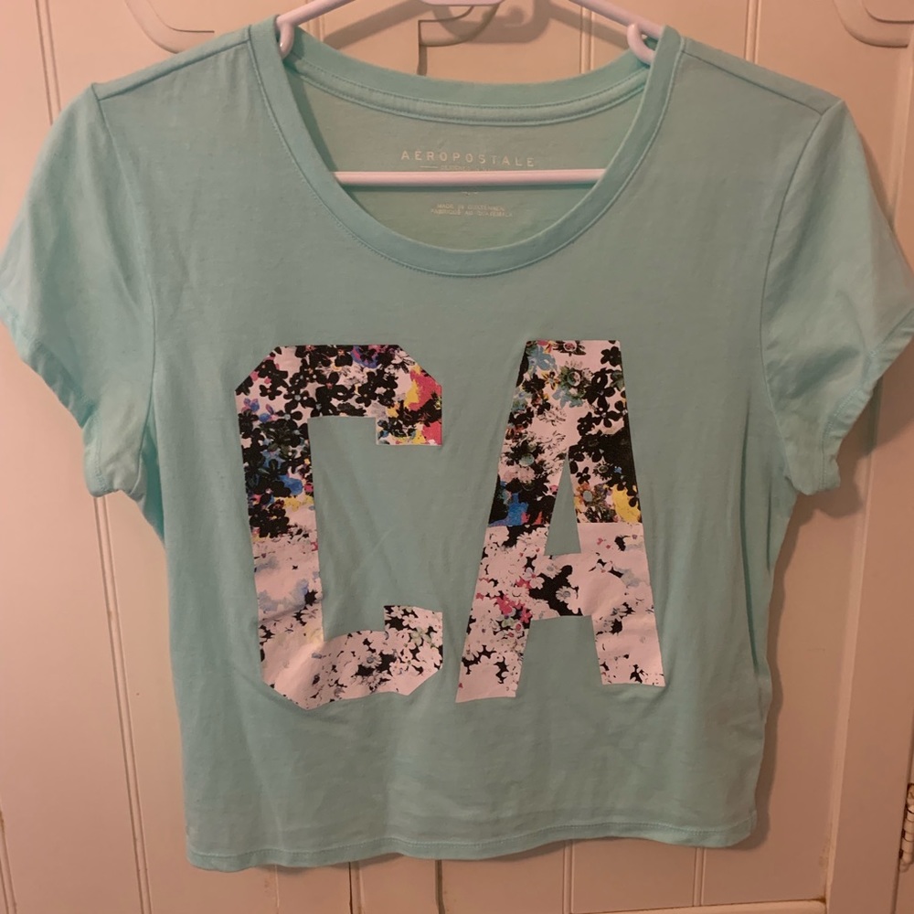 Aeropostale Aqua Crop Top
